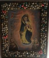 Usado, Cuadro Pintura Antigua Óleo Sobre Lienzo Virgen De Guadalupe segunda mano  Chile 