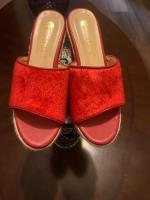 Usado, Hermosos Zapatos De Terraplen Mujer Color Rojo. segunda mano  Chile 