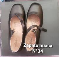 Zapato De Huasa Con Taco. Color Negro. Talla 34, usado segunda mano  Chile 