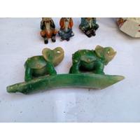 Figura Elefante Antiguo En Piedra Jabón Verde segunda mano  Chile 