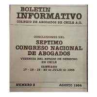 Boletín Colegio De Abogados Chile Agosto 1986 segunda mano  Chile 