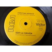 Vinilo Single De Christian Andrade Senti Mi Corazón (x134), usado segunda mano  Chile 