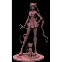 Archivo Stl Impresión 3d - Sailor Moon And Luna, usado segunda mano  Chile 