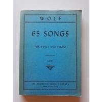 Libro De Partituras. 65 Canciones. Wolf.canto Y Piano., usado segunda mano  Chile 