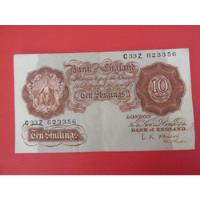 Antiguo Billete Inglaterra 10 Shillings Año 1943 Muy Escaso segunda mano  Chile 