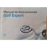 Manual Del Propietario Wolkswagen Golf Export 1986 (aa173 segunda mano  Chile 