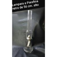 Lampara A Parafina Retro,56 Cm. Alto,vidrio Y Tulipa Cristal segunda mano  Chile 