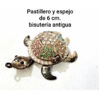 Colgante Antiguo Bisuteria Forma De Tortuga C/espejo 6 Cm.  segunda mano  Chile 