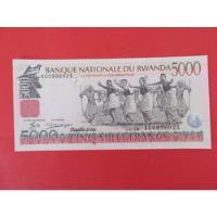 Billete Africa Oriental Rwanda 5.000 Francos Unc Año 1998 segunda mano  Chile 