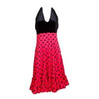 Vestido, Baile Flamenco, Rojo/negro, Talla S, usado segunda mano  Chile 