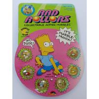6 Bolitas Simpsons 1990 Marbles Rad Rollers, usado segunda mano  Chile 