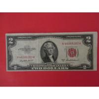 Antiguo Billete 2 Dolares Estados Unidos Año 1953 Escaso, usado segunda mano  Chile 