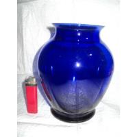 Usado, Antiguo Florero O Jarrón  De Vidrio Azul Cobalto. segunda mano  Chile 