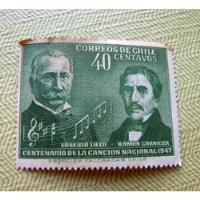 Antigua Estampilla Chilena 1947 - 40 Centavos segunda mano  Chile 