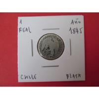 Moneda Chile 1 Real De Plata Rompiendo Cadenas Año 1845 segunda mano  Chile 