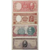 4 Billetes Chile Diferentes Epocas Vf+(bb8 segunda mano  Chile 