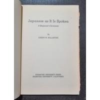 Japanese As It Is Spoken Joseph W. Ballantine segunda mano  Chile 