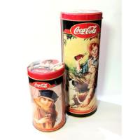 2 Latas Impresas Antiguas Promoción Coca-cola. segunda mano  Chile 