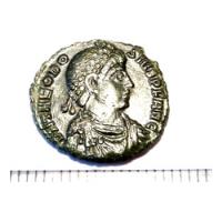 Moneda Romana Imperial Emperador Teodosio I, 379 D.c. Jp, usado segunda mano  Chile 