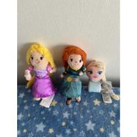 Set Peluches Princesas Rapunzel Merida Y Pulsera Elsa 15 Cm, usado segunda mano  Chile 