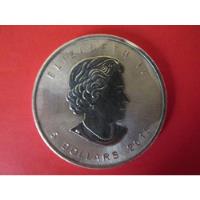 Usado, Moneda Canada 5 Dolares Reina Isabel Plata Año 2015 Unc segunda mano  Chile 