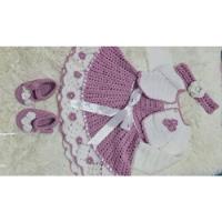 Vestido Para Bebe Tejido En Crochet , usado segunda mano  Chile 