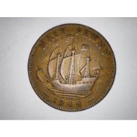 Usado, Moneda Inglaterra Half Penny 1944 Barco (x1127 segunda mano  Chile 