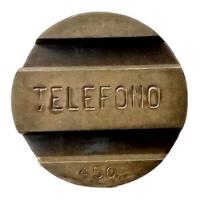 Antigua Moneda Ficha De Teléfono 450 Bronce Token segunda mano  Chile 