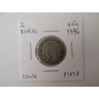 Gran Moneda Chile 2 Reales Rompiendo Cadenas Plata  1846 segunda mano  Chile 