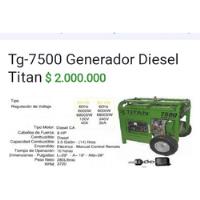 Generador Titán 7500 segunda mano  Chile 