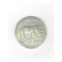 Moneda Romana Siglo I Ac. Denario Julio César. (repro).  Jp segunda mano  Chile 