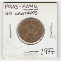 Moneda Hong Kong 50 Centavos 1977 Vf/xf segunda mano  Chile 
