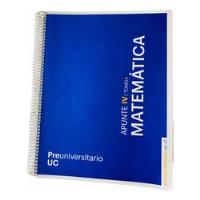 Gran Libro Cuaderno Ejercicios Matemática Álgebra Preu Uc segunda mano  Chile 