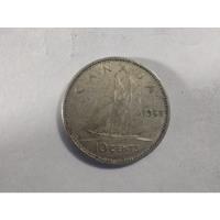 Moneda Canadá 10 Cents De Dollar 1967 Plata 0.8 (x653, usado segunda mano  Chile 