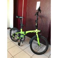 Usado, Bicicleta Plegable Btwin Tilt 500, Francia, Amarillo Fluor. segunda mano  Chile 
