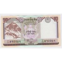 Billete Nepal 10 Rupias 2012 Unc (c85) segunda mano  Chile 