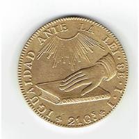 Moneda De Chile 8 E  1837, Enchapada En Oro. (repro) . Jp segunda mano  Chile 