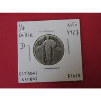 Usado,  Moneda Estados Unidos Quarter Dollar  Año 1927 De Plata  segunda mano  Chile 