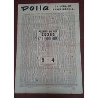 Usado, Afiche Polla Chilena Sorteo Numero 456 1ro. De Mayo Año 1966 segunda mano  Chile 